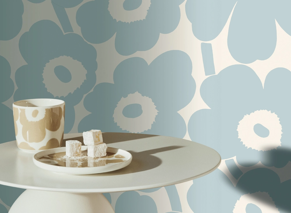 papel pintado color celeste