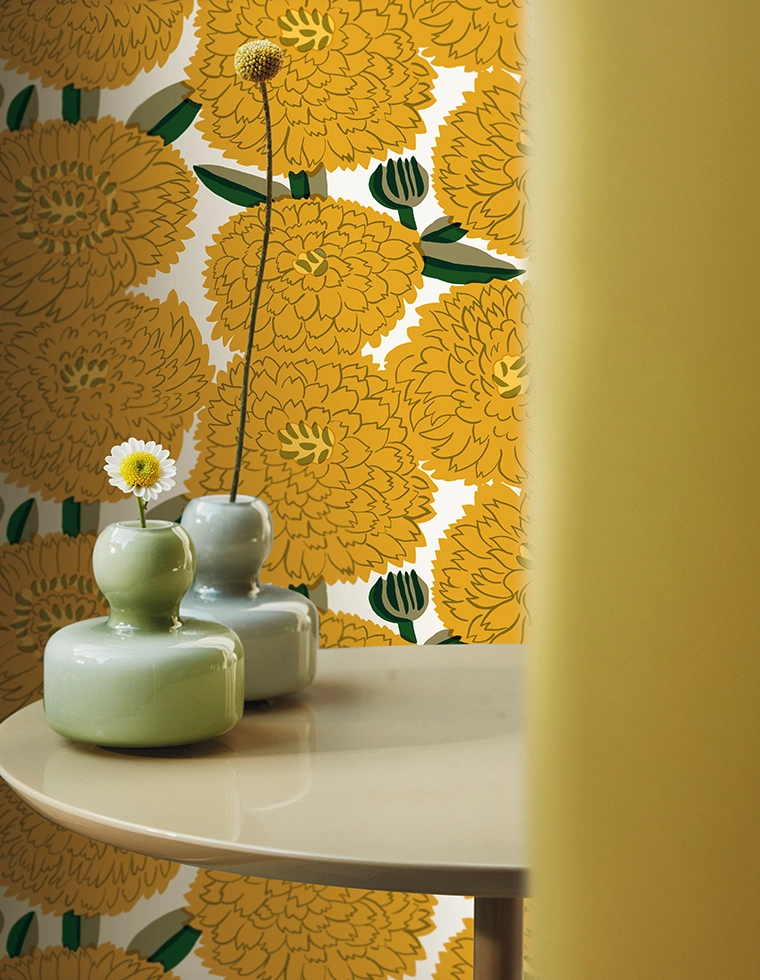 papel pintado color amarillo